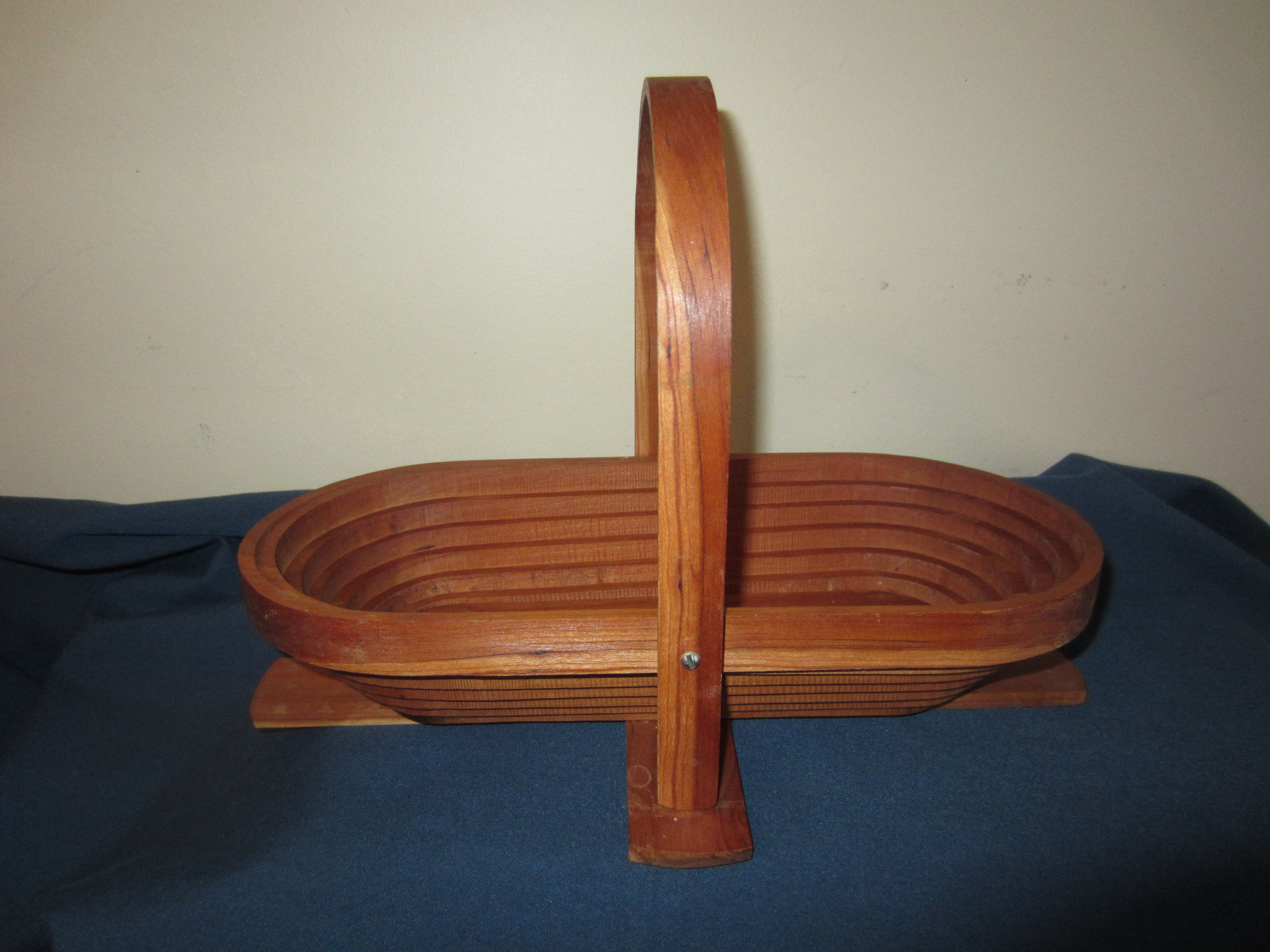Vintage Wood Basket Collapses into Trivet