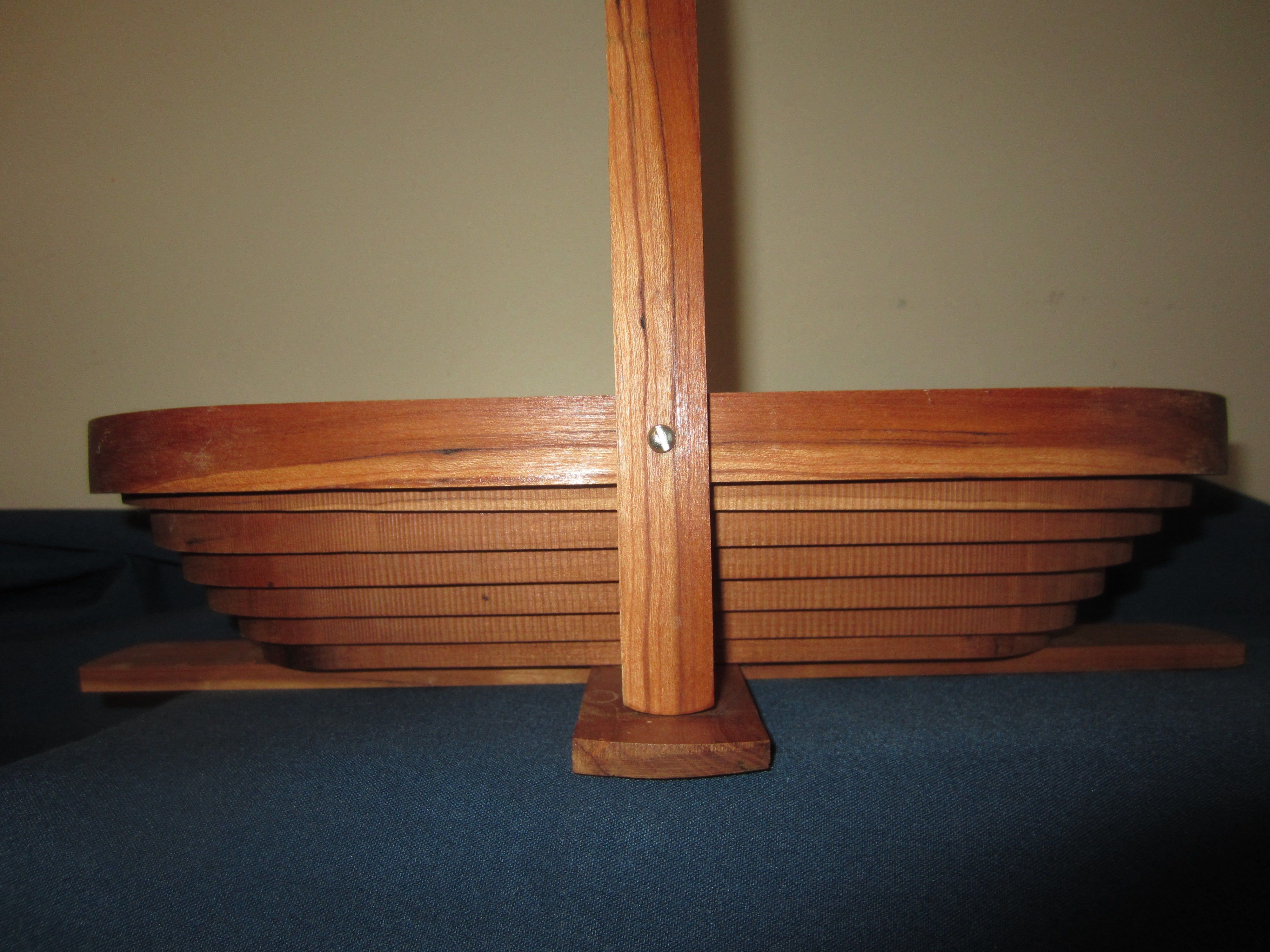 Vintage Wood Basket Collapses into Trivet