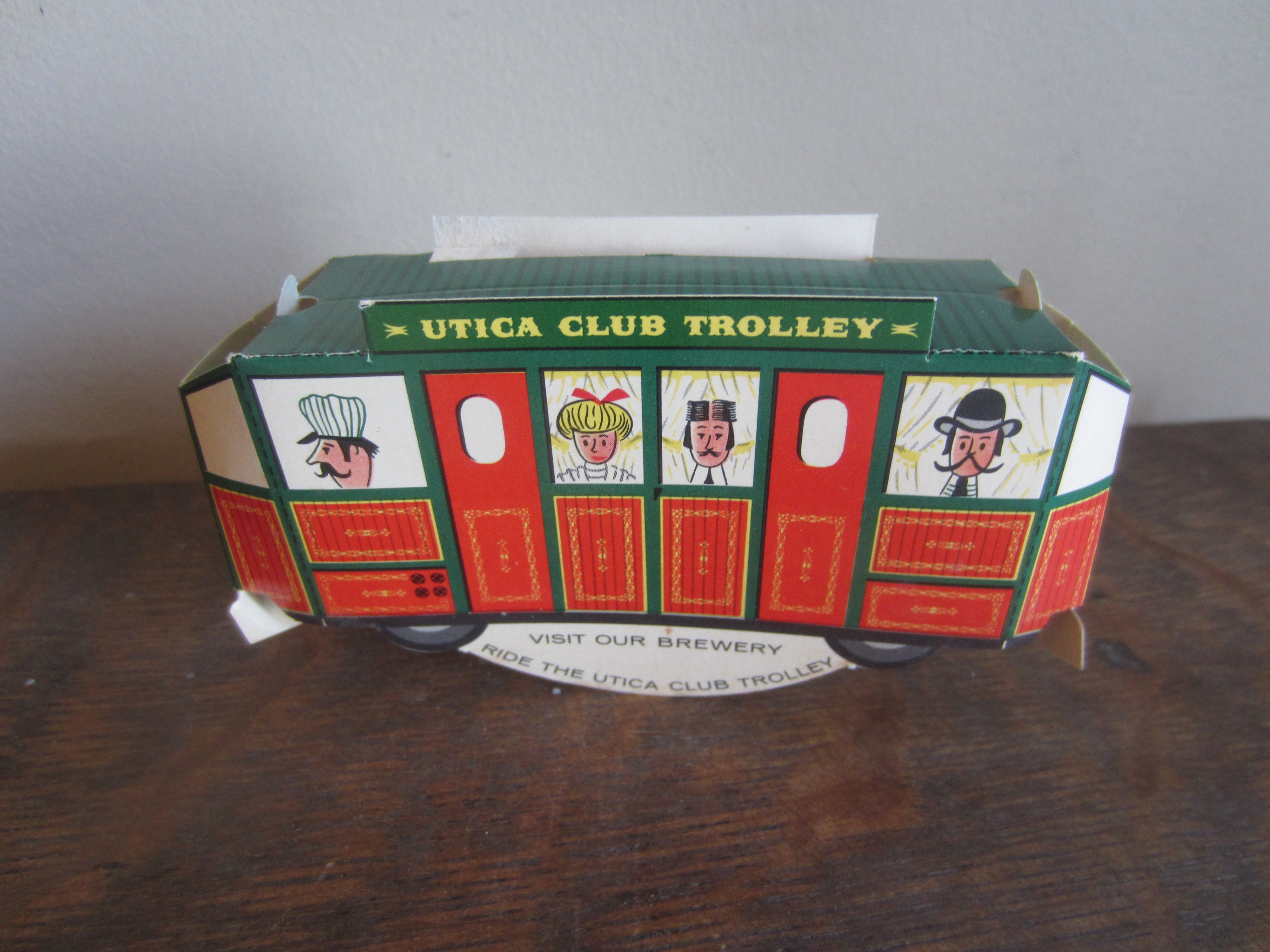 Vintage West End Brewery Utica Club Trolley Paper Model