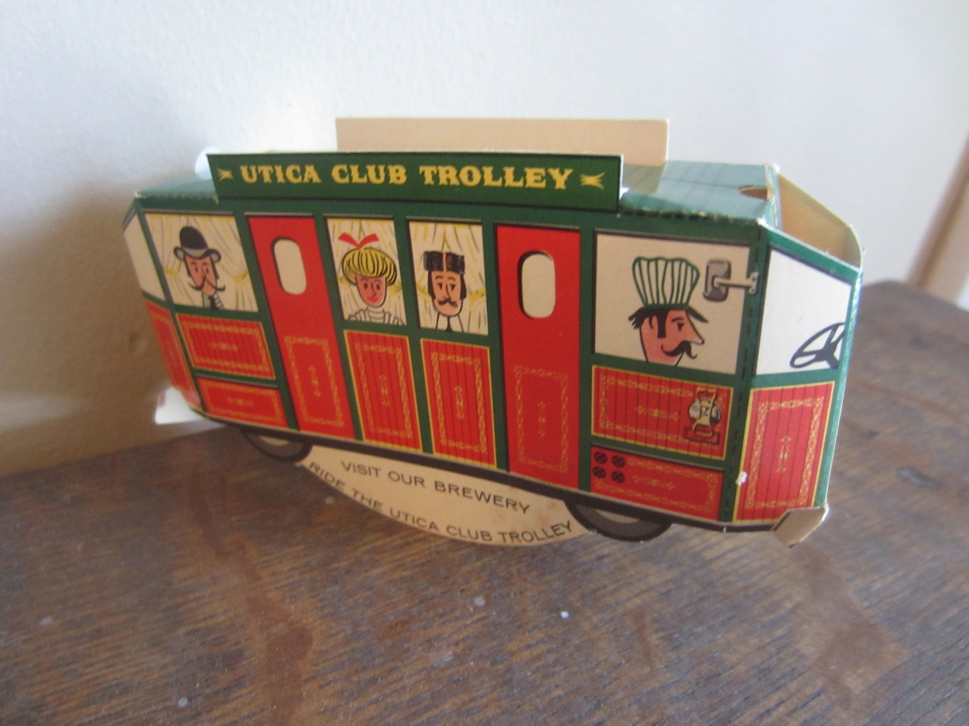 Vintage West End Brewery Utica Club Trolly Paper Model