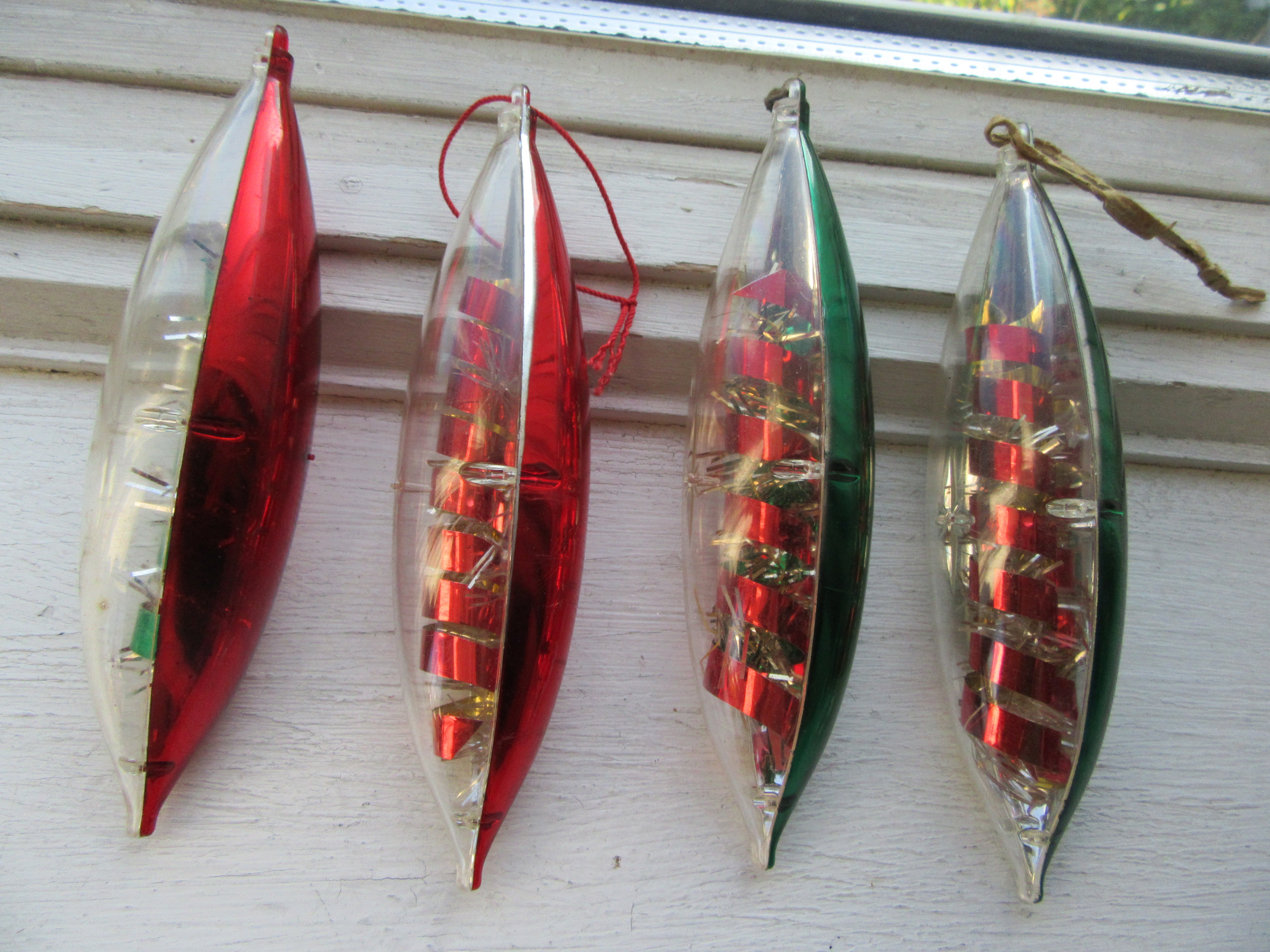 Vintage Jewel Brite Ornaments Set of 4