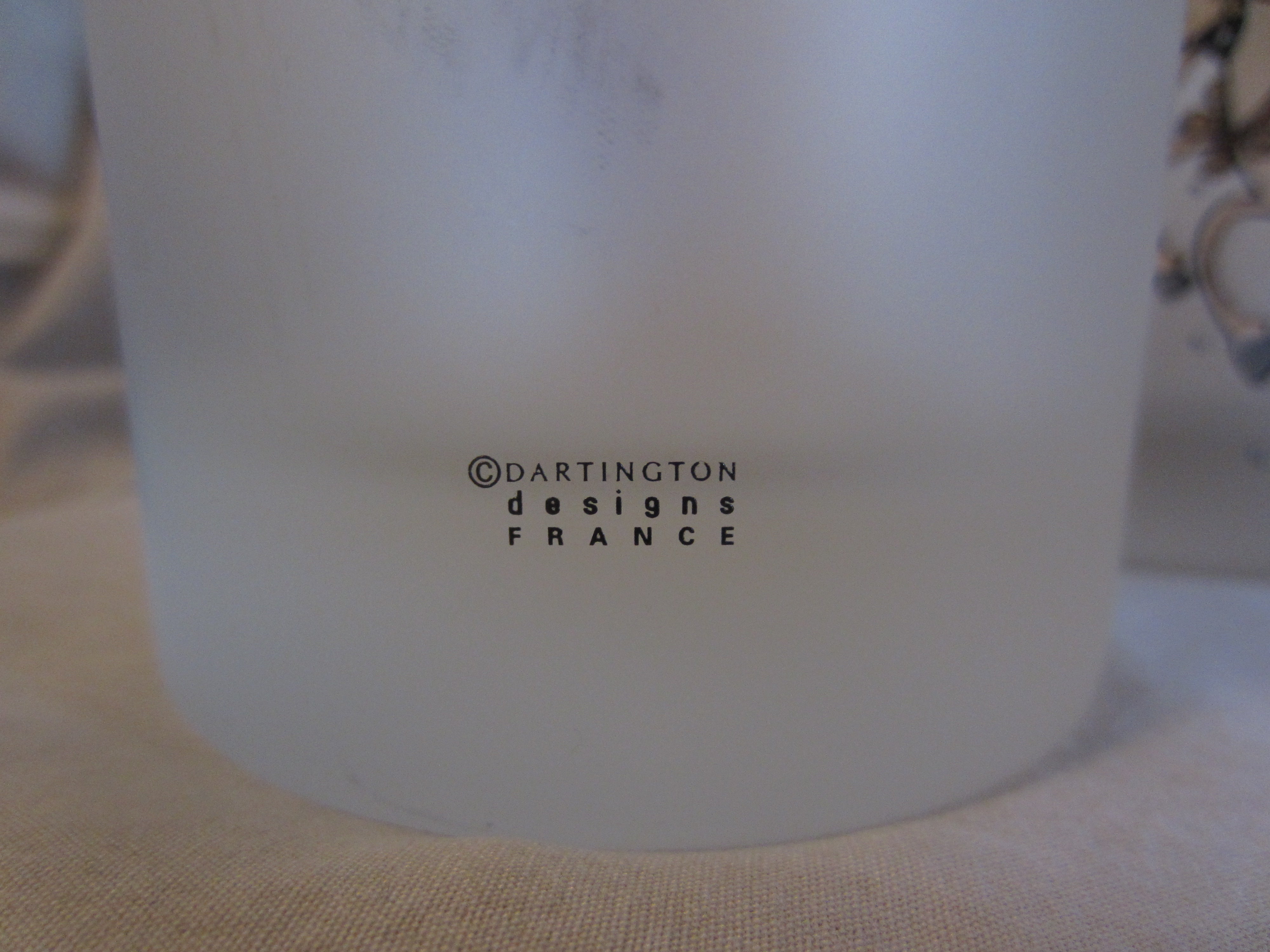 4 Reindeer Dartington Designs Frosted Christmas Glasses