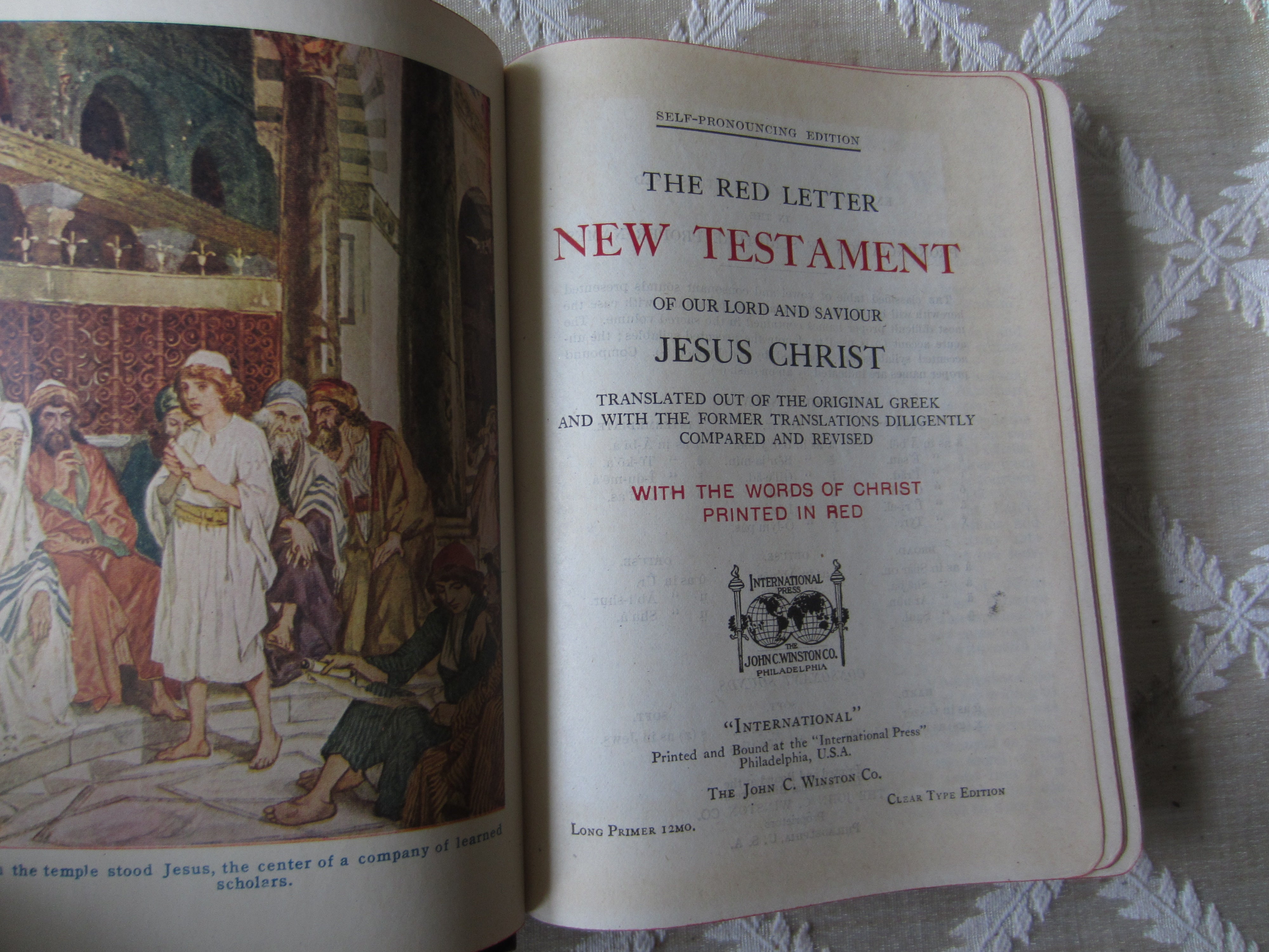 Red Letter New Testament Masonic Bible Perfect Knight 1925