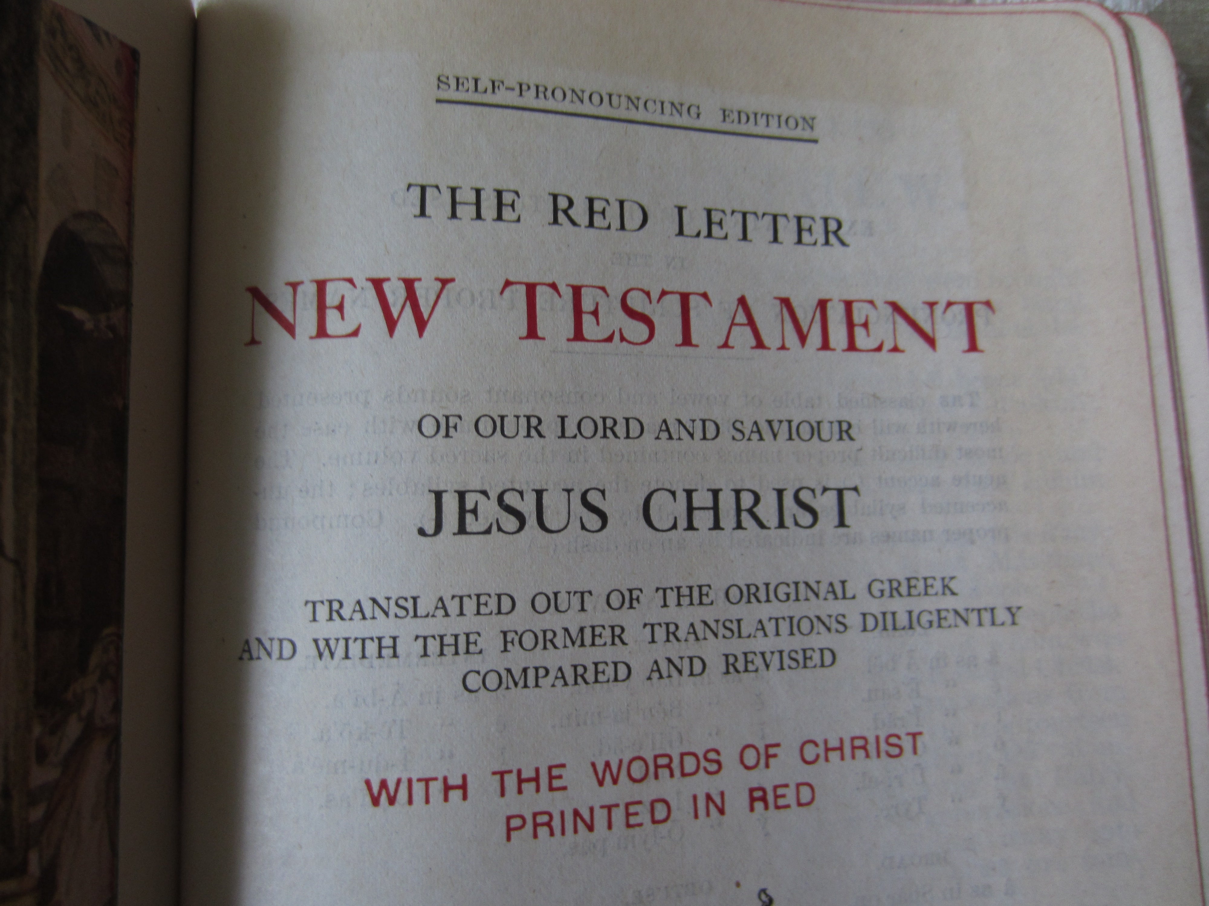 Red Letter New Testament Masonic Bible Perfect Knight 1925