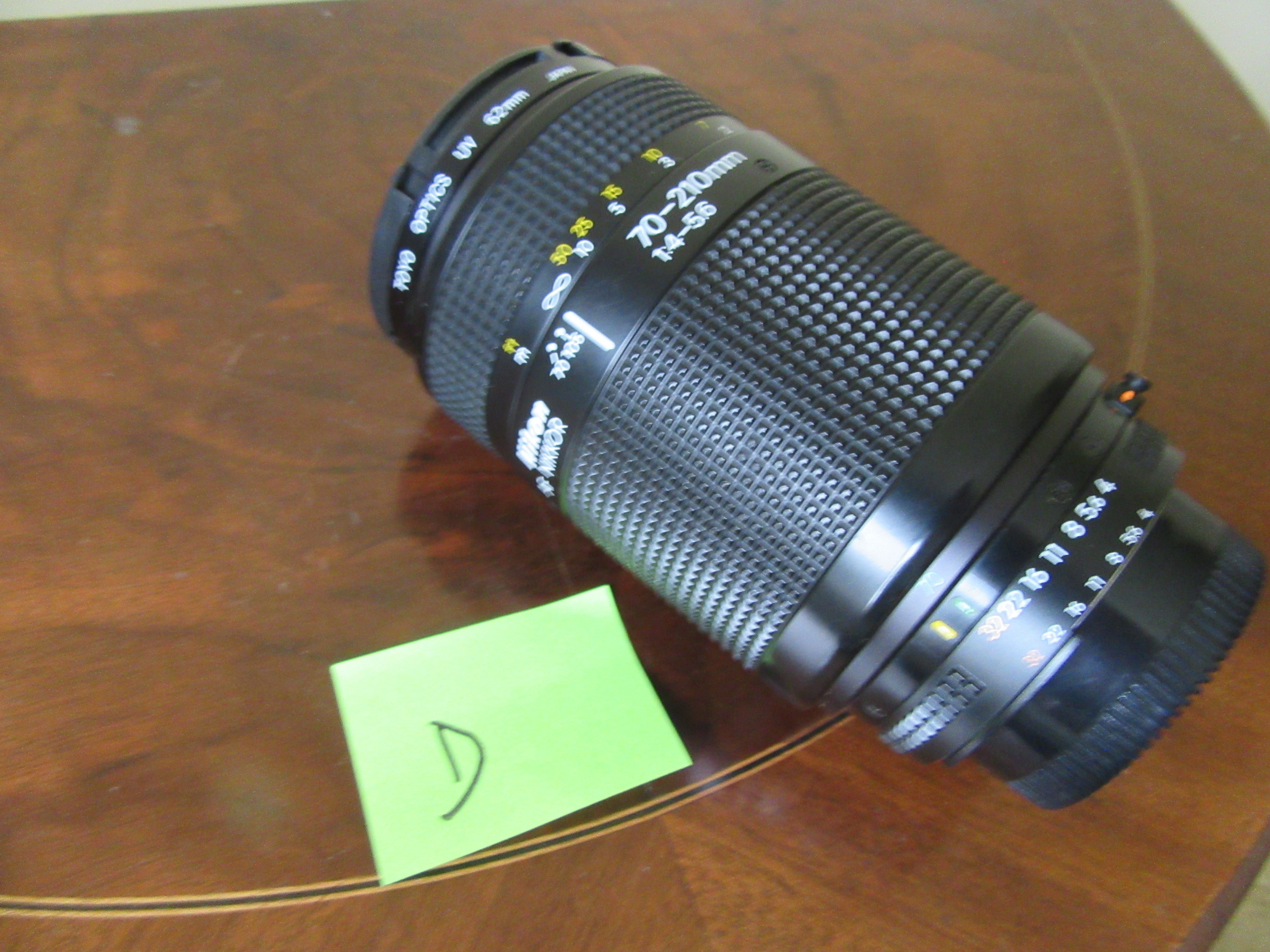 Nikon AF Nikkor 70-210mm 1:4-5.6with Toyo Optics UV 62 mm Filter