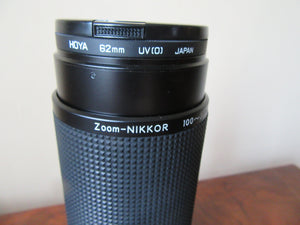 Nikon Zoom 100-300mm 1:5.6 with Hoya 62mm UV Filter