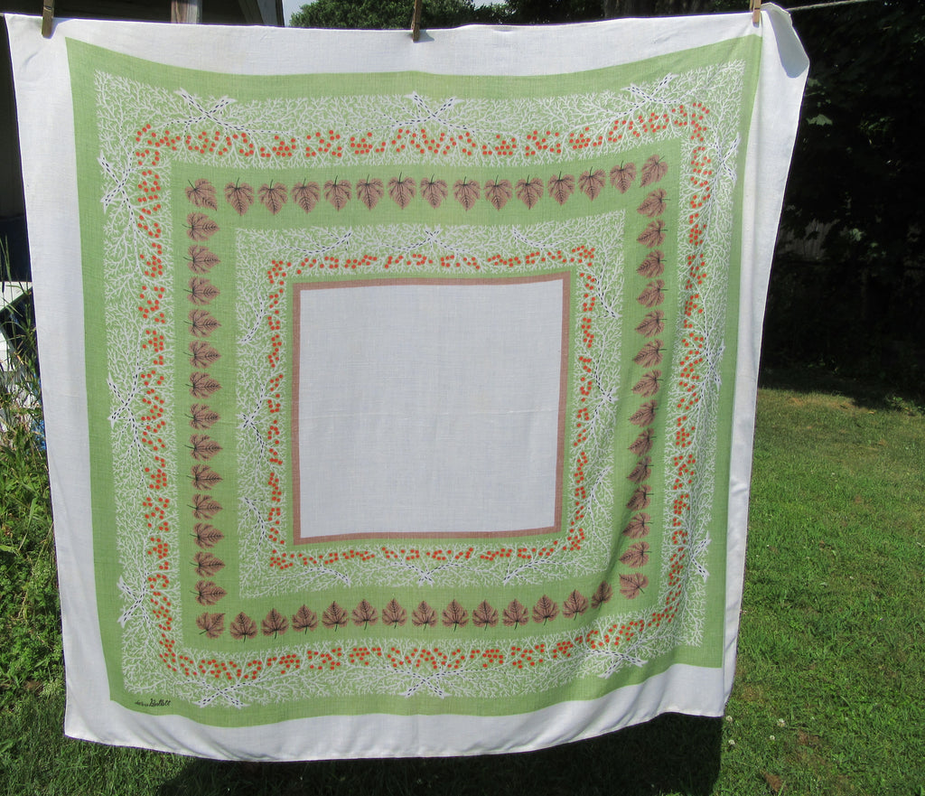 Vintage Ivan Bartlett Autumn Square Tablecloth