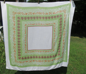 Vintage Ivan Bartlett Autumn Square Tablecloth