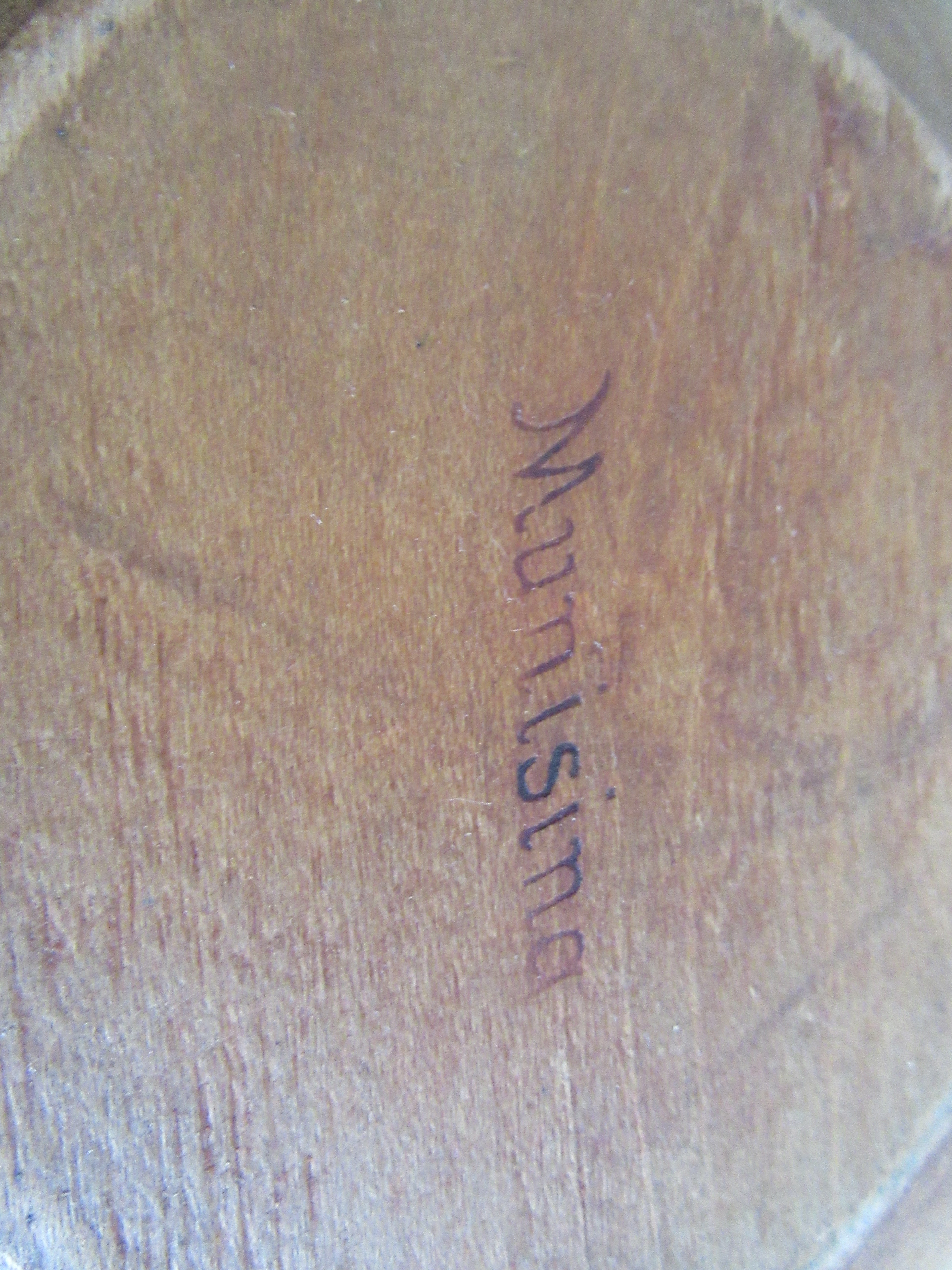 Vintage Munising Primitive Wood Dough Bowl 9.5"