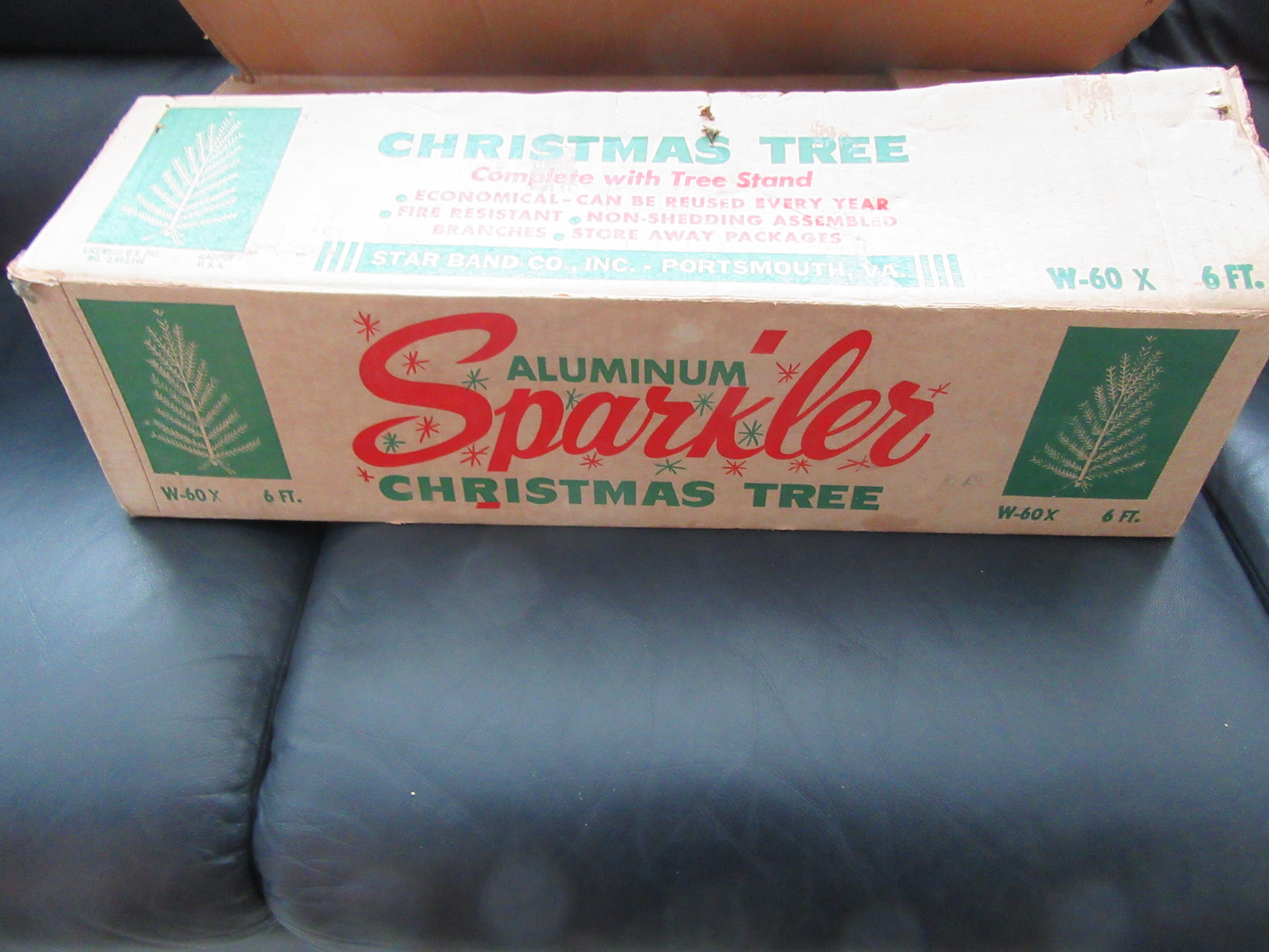 6ft Vintage Sparkler Aluminum Christmas Tree with Original Box