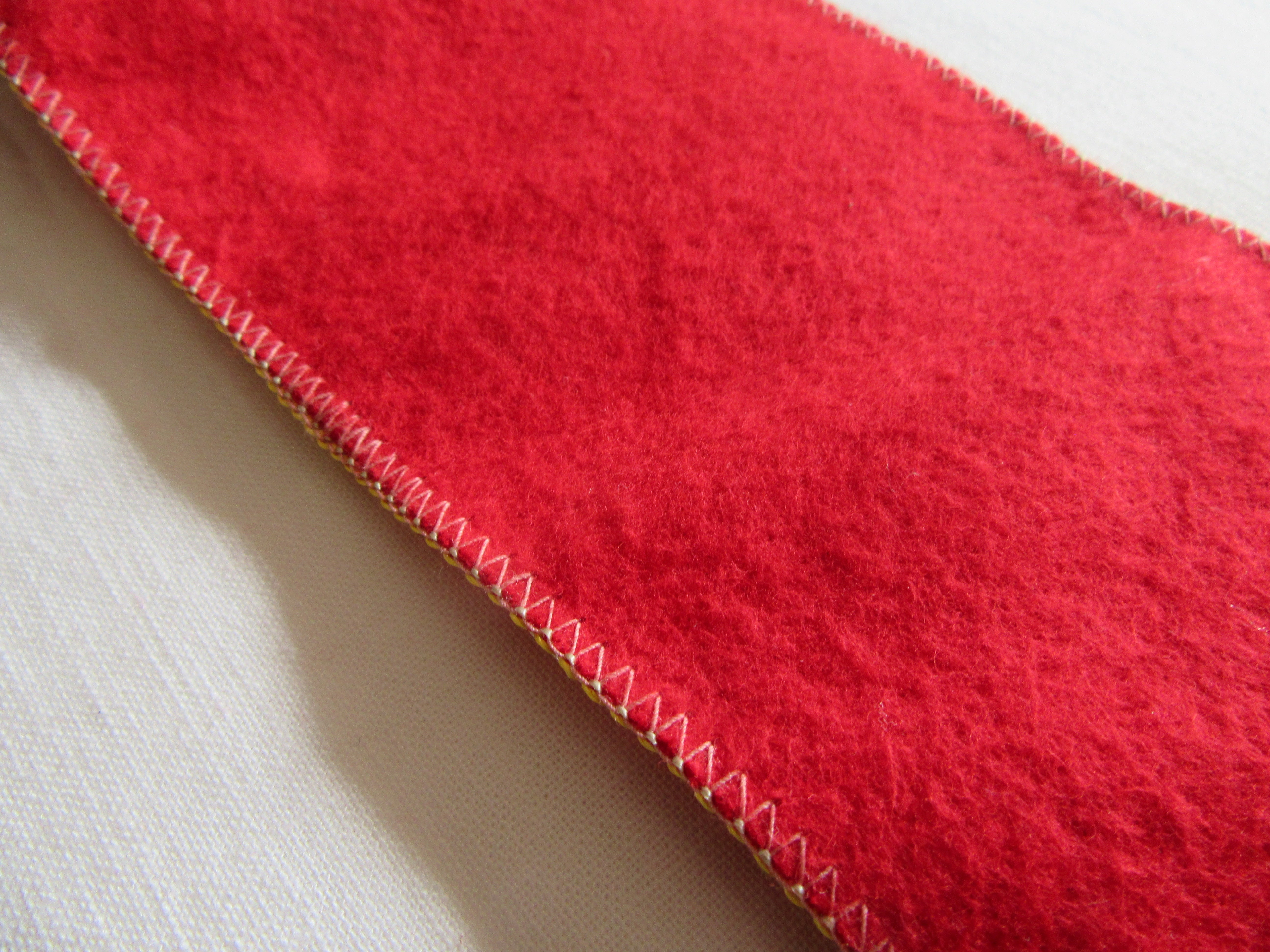 Vintage 1950's Felt Stenciled Stocking with Jingle Bells