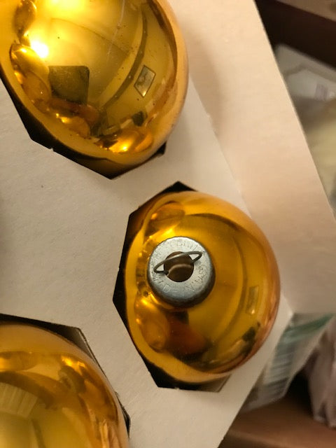 Vintage SHINY BRITE Gold Ornaments