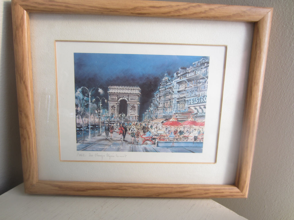 Les Champs Elysees La Nuit signed Maurice Legendre