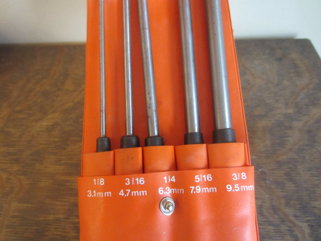 Tovay Tools 3015 Steel Drive Pin Punch Set Set of 5 Punches Made in Israel
