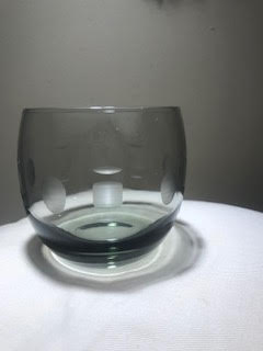 MCM Wheel Cut Smoked Glasses Set of 8