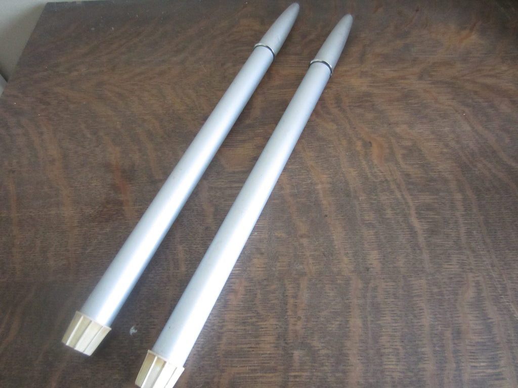 Vintage RONSON Varaflame Gas Taper Candles Silver Colour