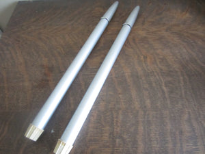 Vintage RONSON Varaflame Gas Taper Candles Silver Colour