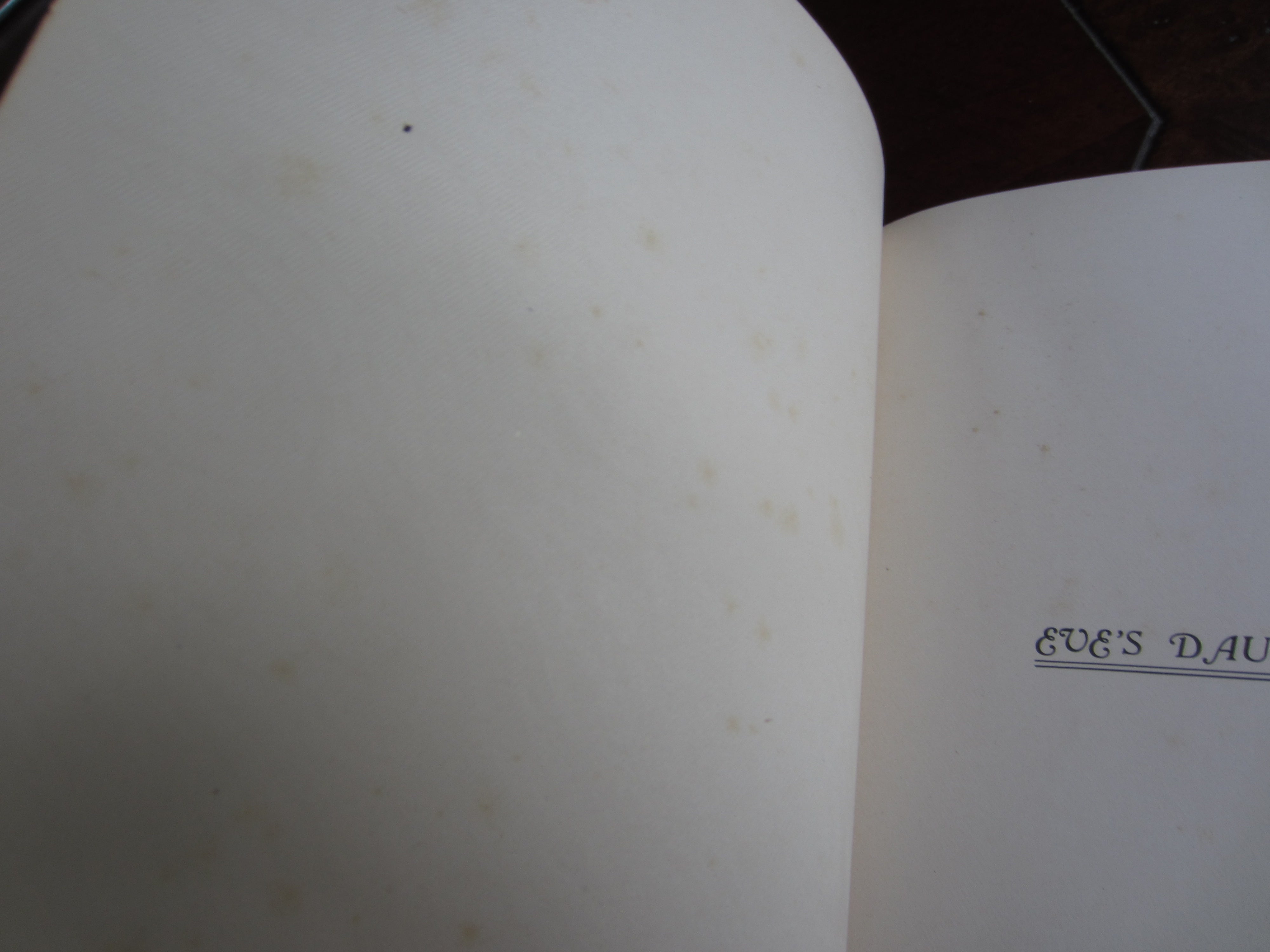 Eves Daughter's A.G. Learned 1st Ed. Second Print 1905