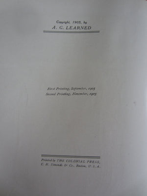 Eves Daughter's A.G. Learned 1st Ed. Second Print 1905