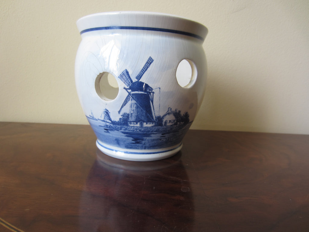 Delft Ivory & Blue Planter Holland