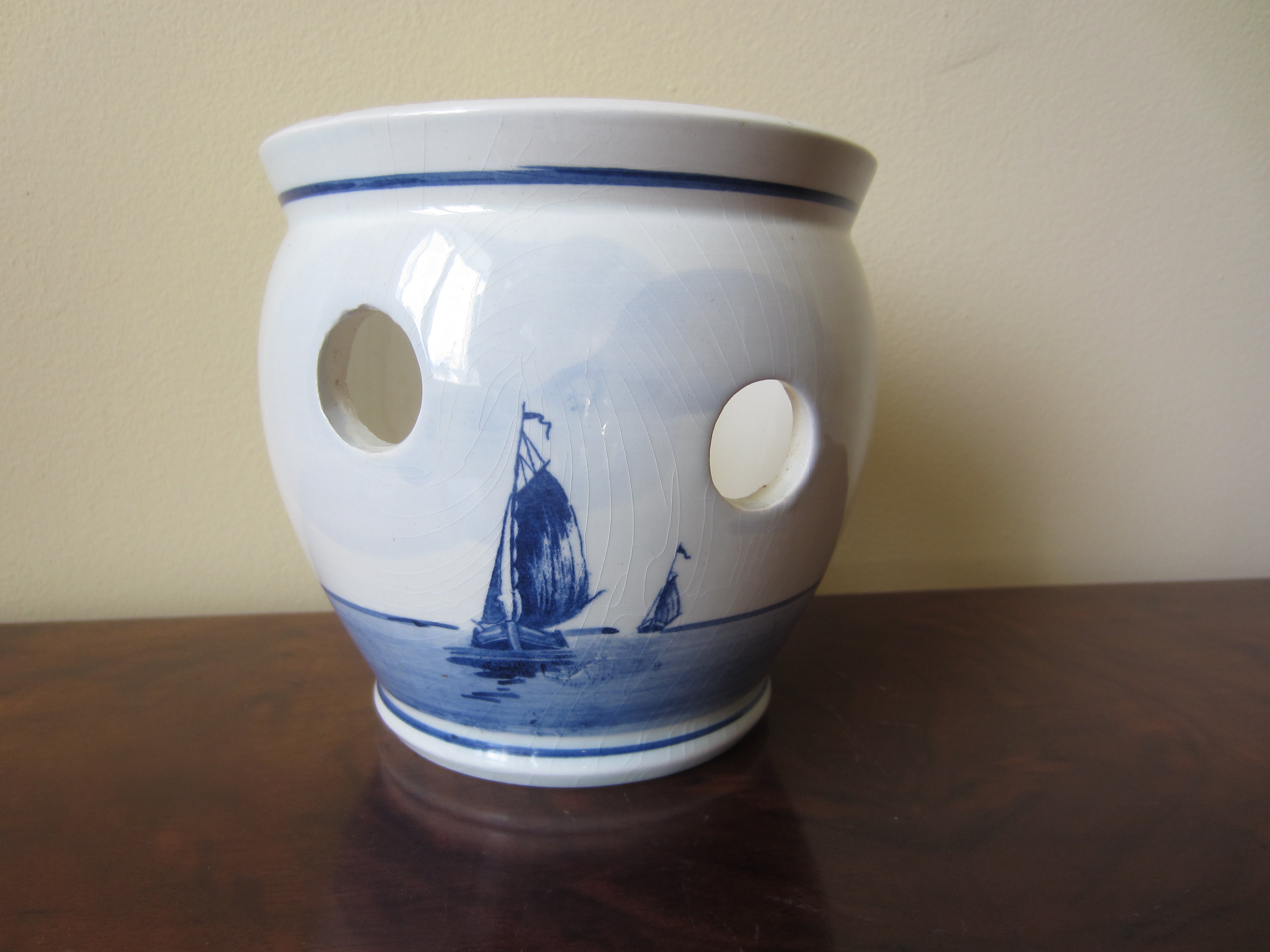 Delft Ivory & Blue Planter Holland