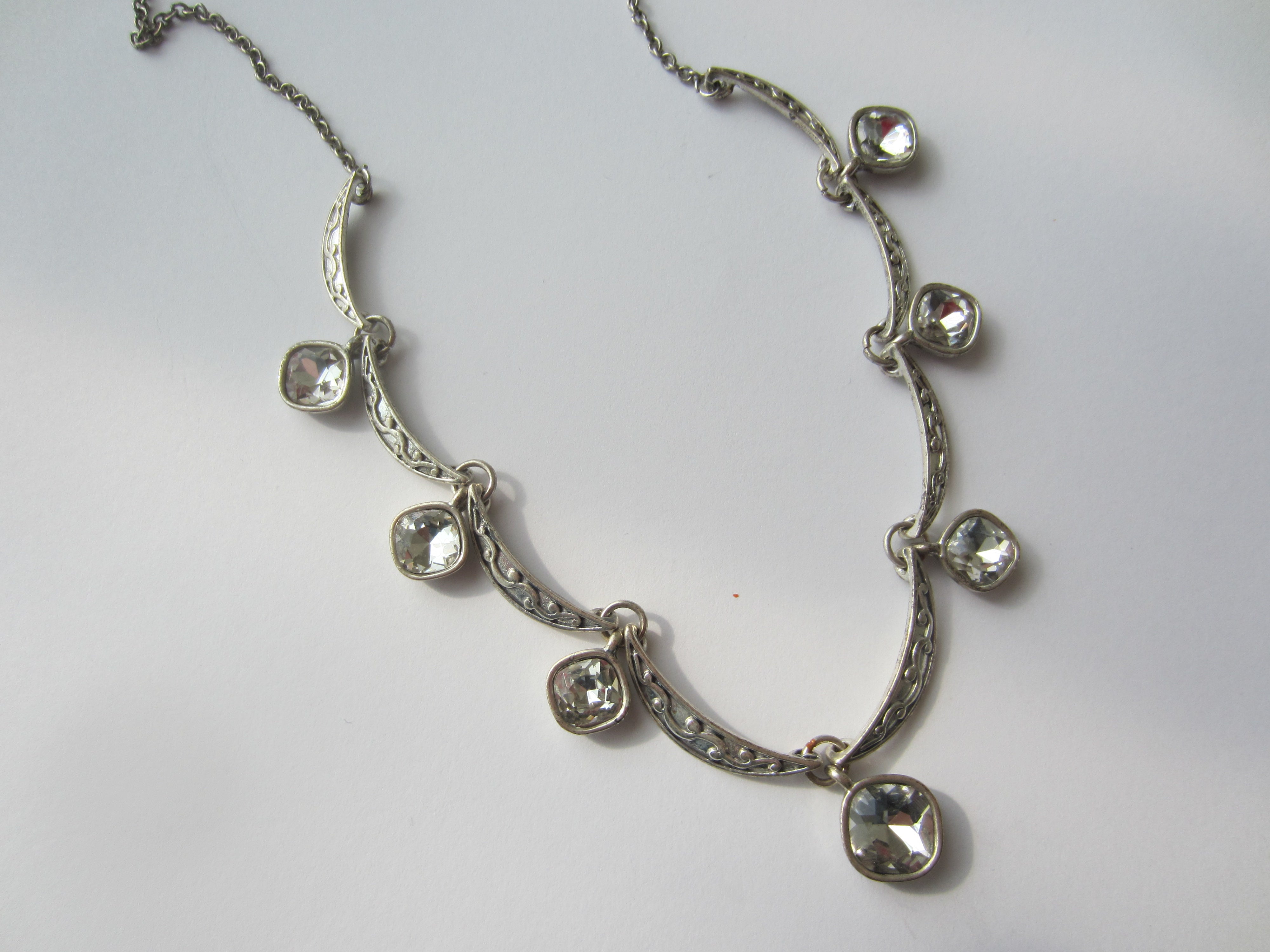 Vintage Crown Trifari Crystal Pave Set Necklace