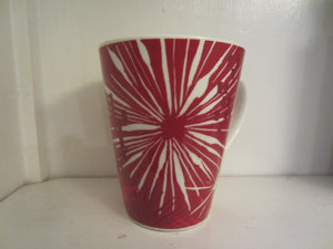 Starbucks 2014 Red Starburst Abstract 12 Ounce Ceramic Mug