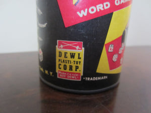 Vintage 1957 Dewl Toy Co. Rock And Roll Dice/Word Game.