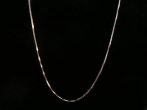 New 16" Sterling Silver Chain Box Link