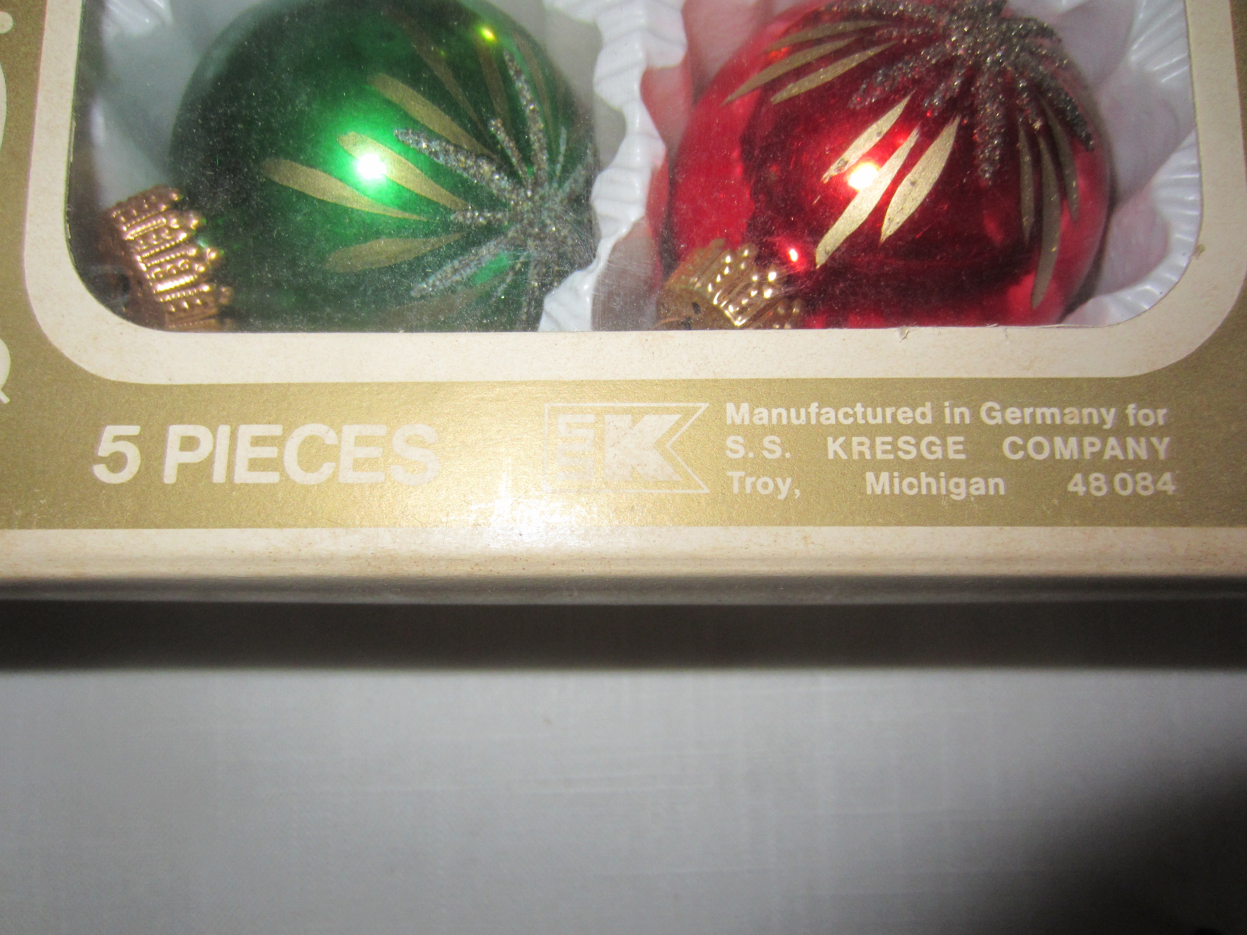 Vintage Glass Christmas Ornaments Made in Germany
