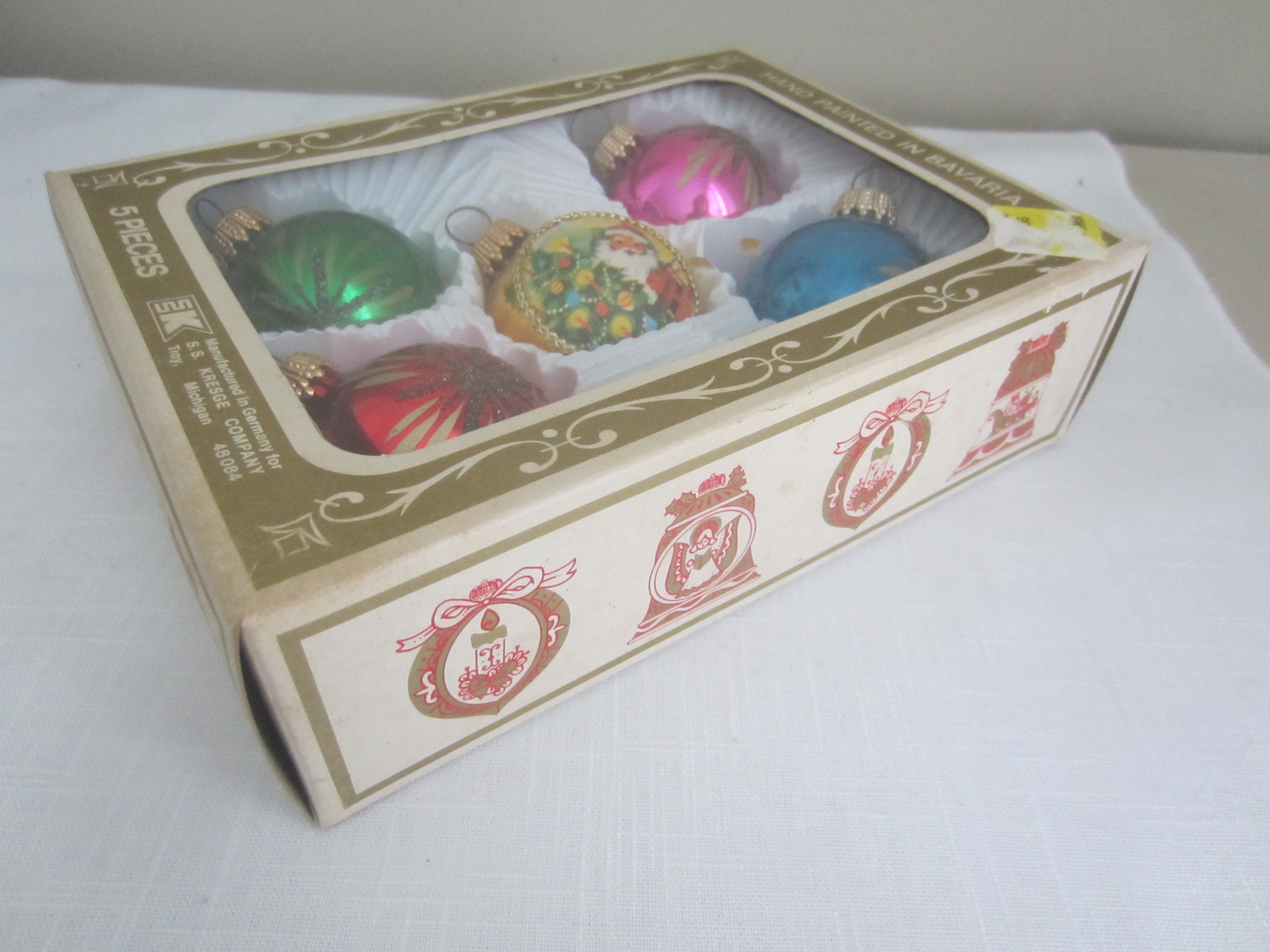 Vintage Glass Christmas Ornaments Made in Germany