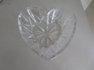 Heart Shape Lead Crystal Candy Dish