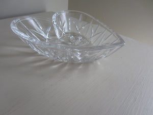Heart Shape Lead Crystal Candy Dish