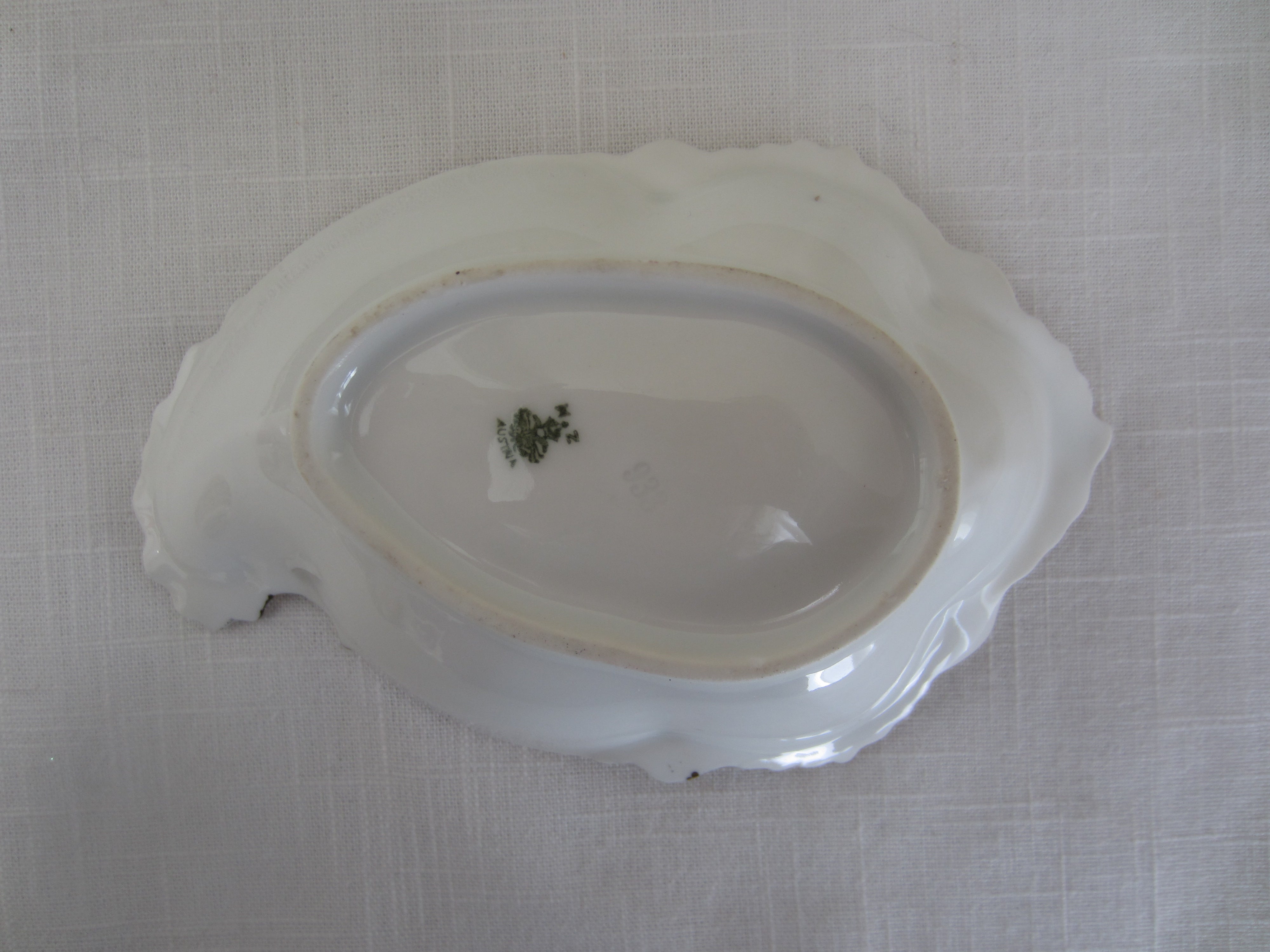 Delicate Antique MZ Austria Porcelain Trinket holder