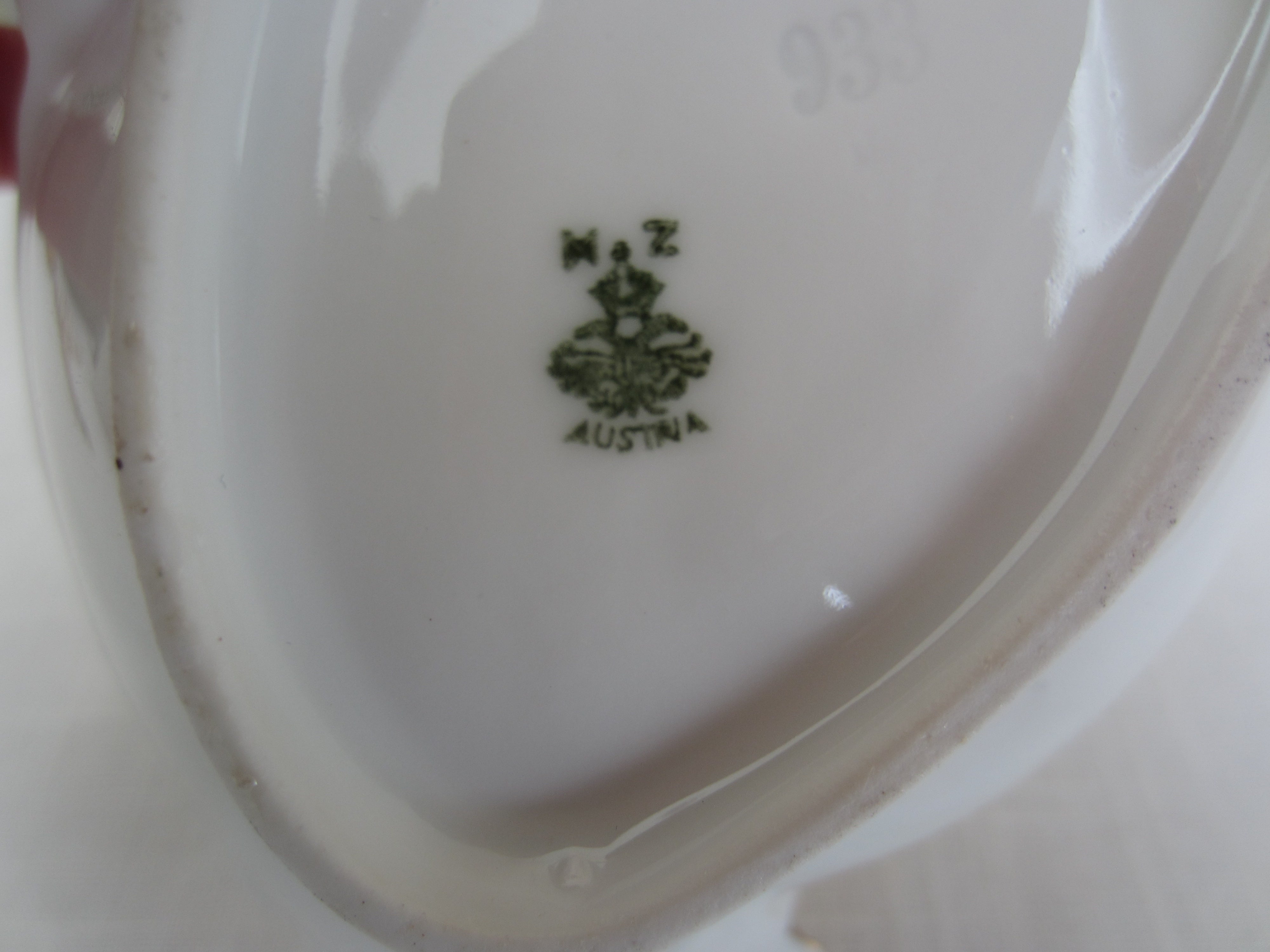 Delicate Antique MZ Austria Porcelain Trinket holder