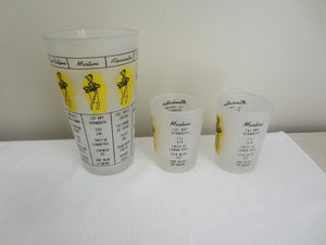 Federal Mixing Glass with (2) Jiggers