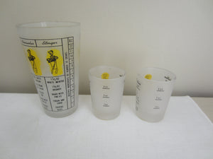 Federal Mixing Glass with (2) Jiggers