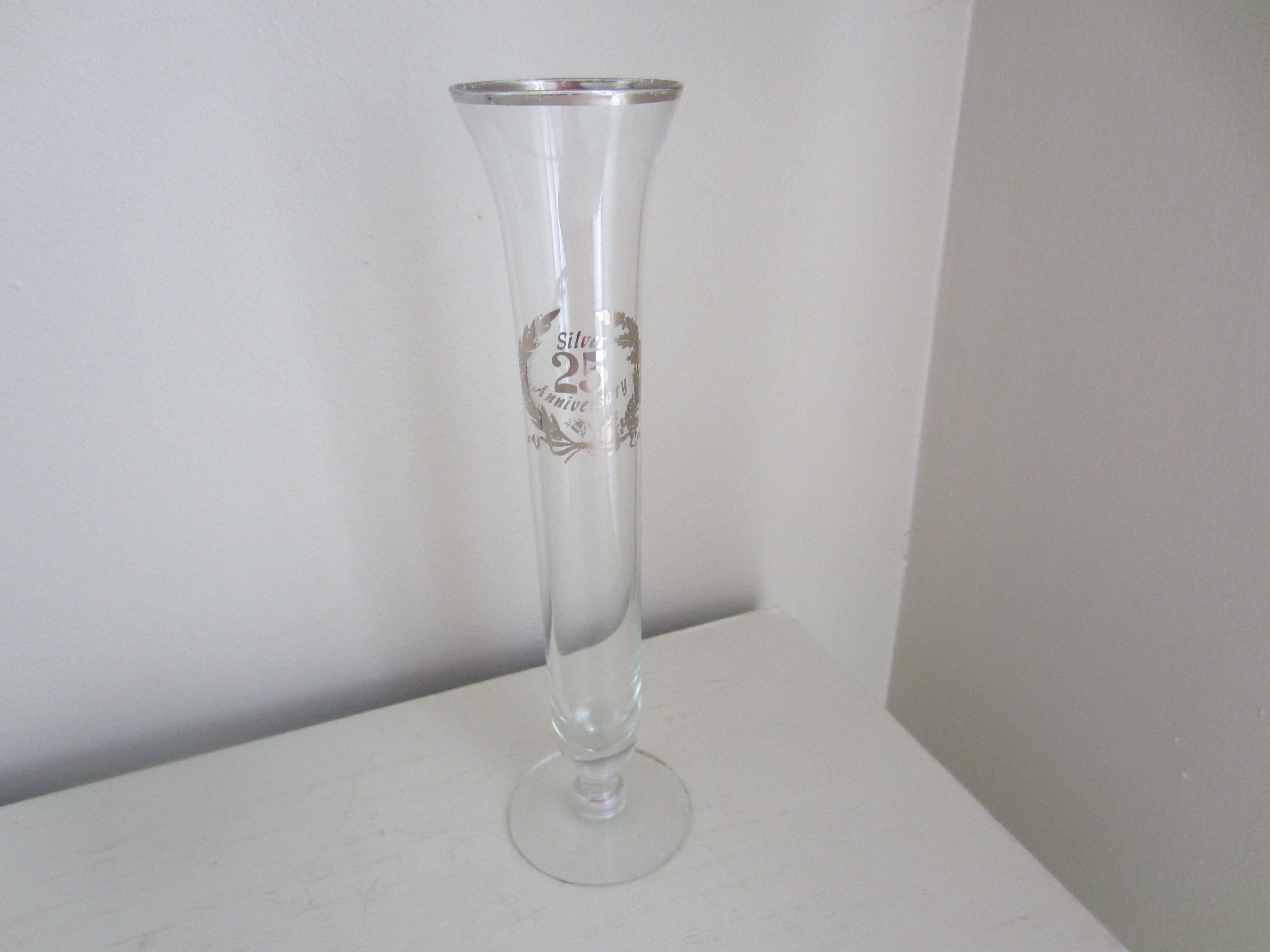 25th Anniversary Glass Vase