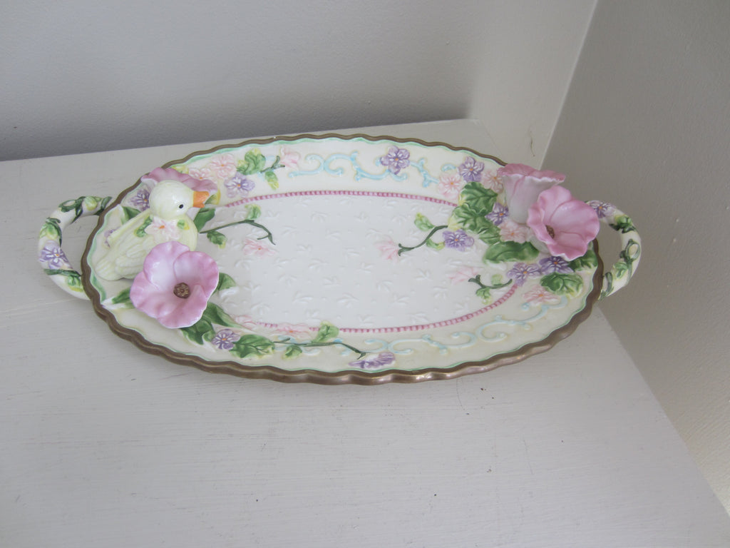 AVON Springtime 3-D Embossed Platter