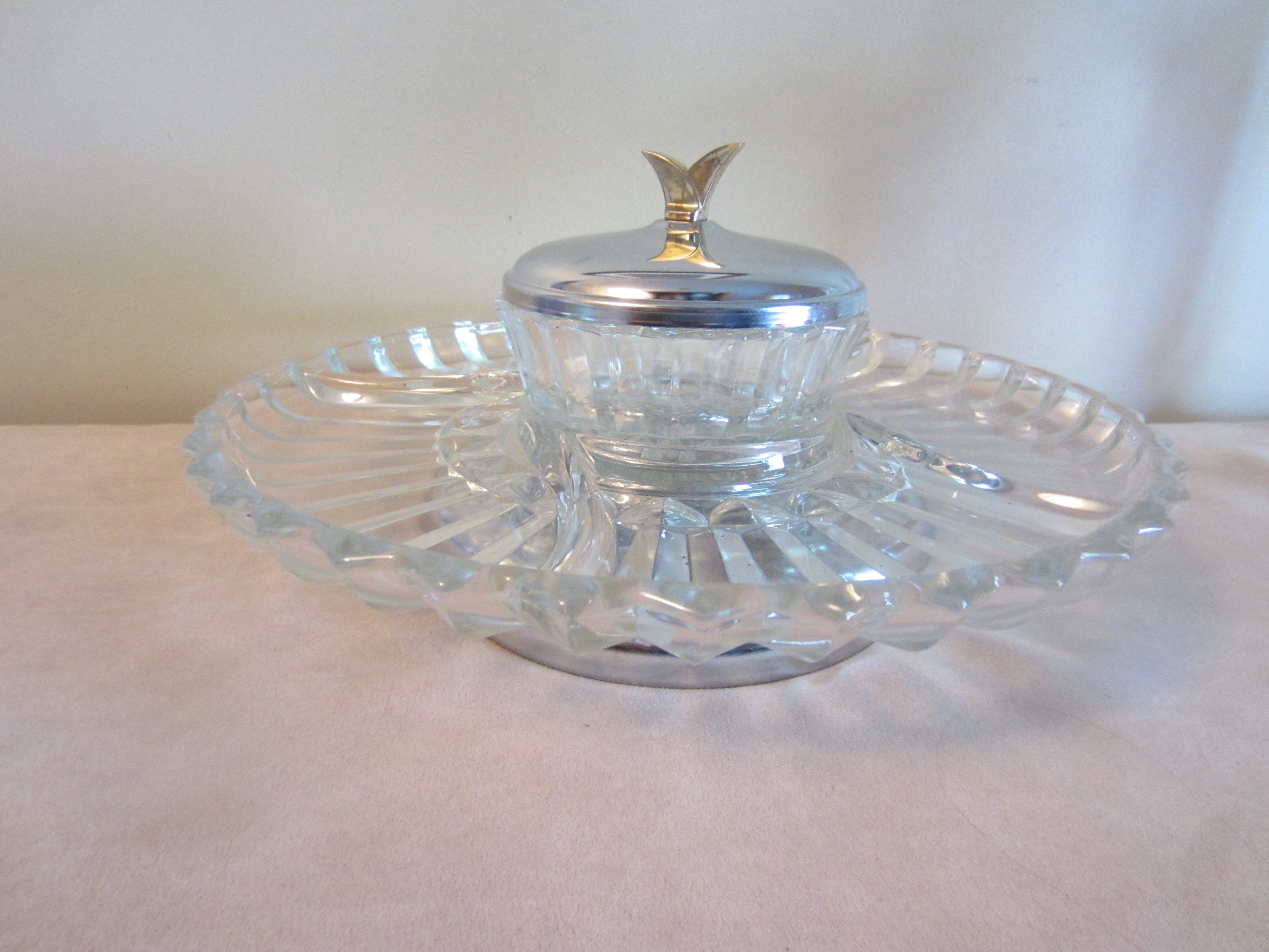 KROMEX Glass Lazy Susan Server