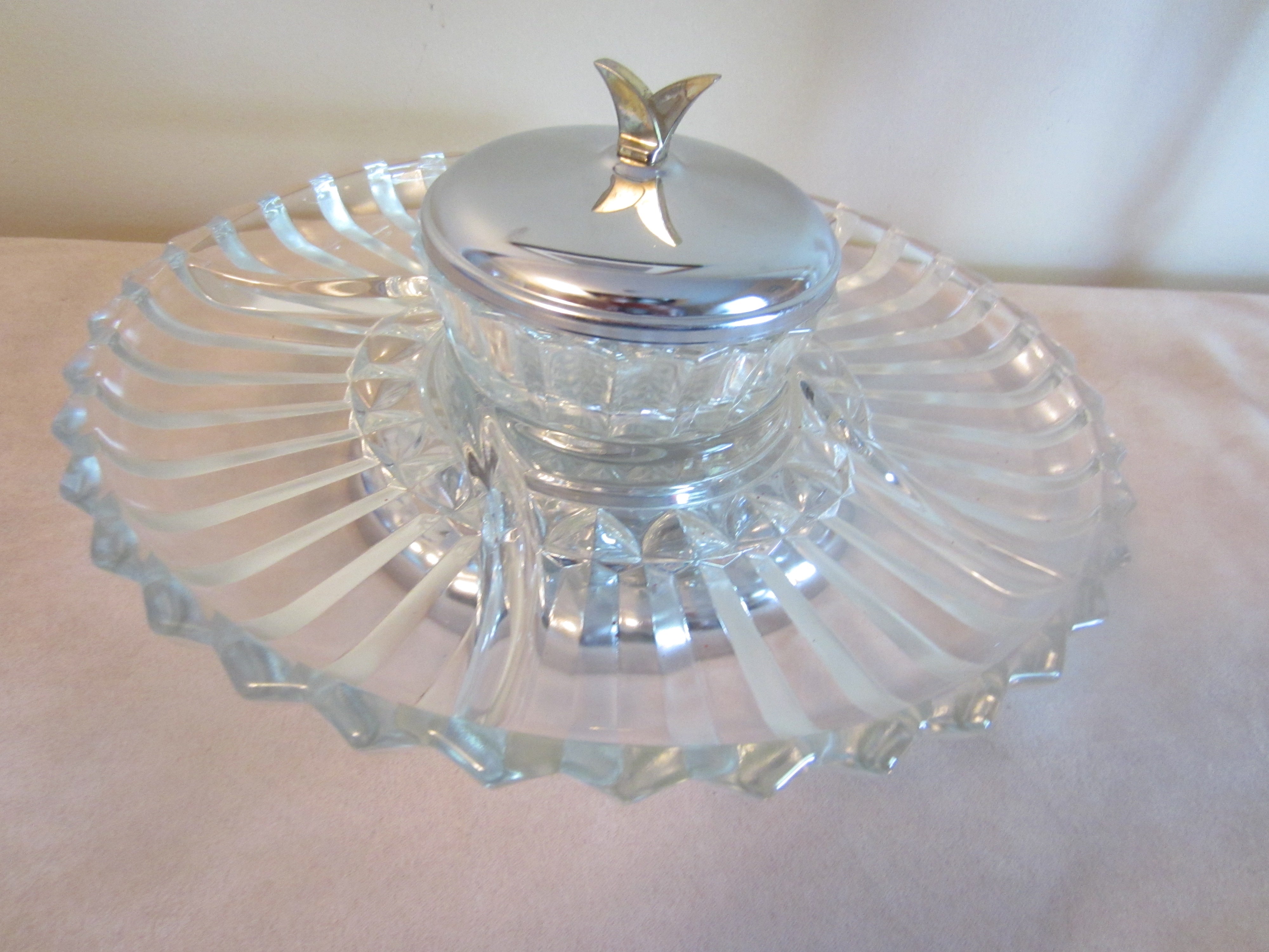 KROMEX Glass Lazy Susan Server