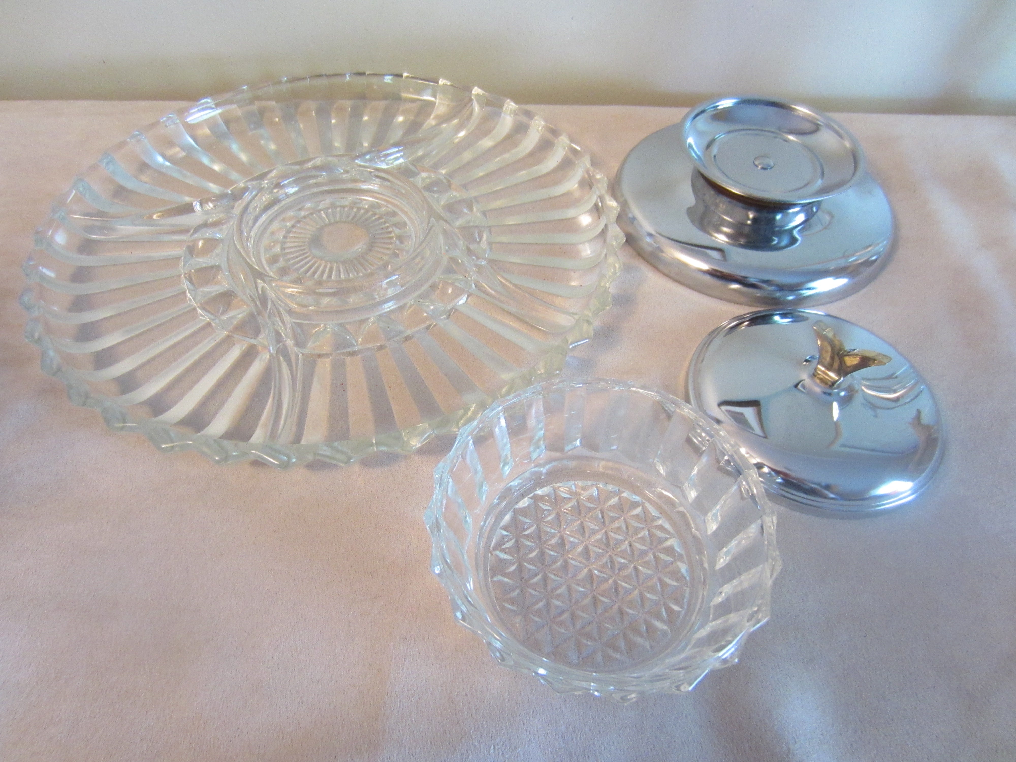 KROMEX Glass Lazy Susan Server