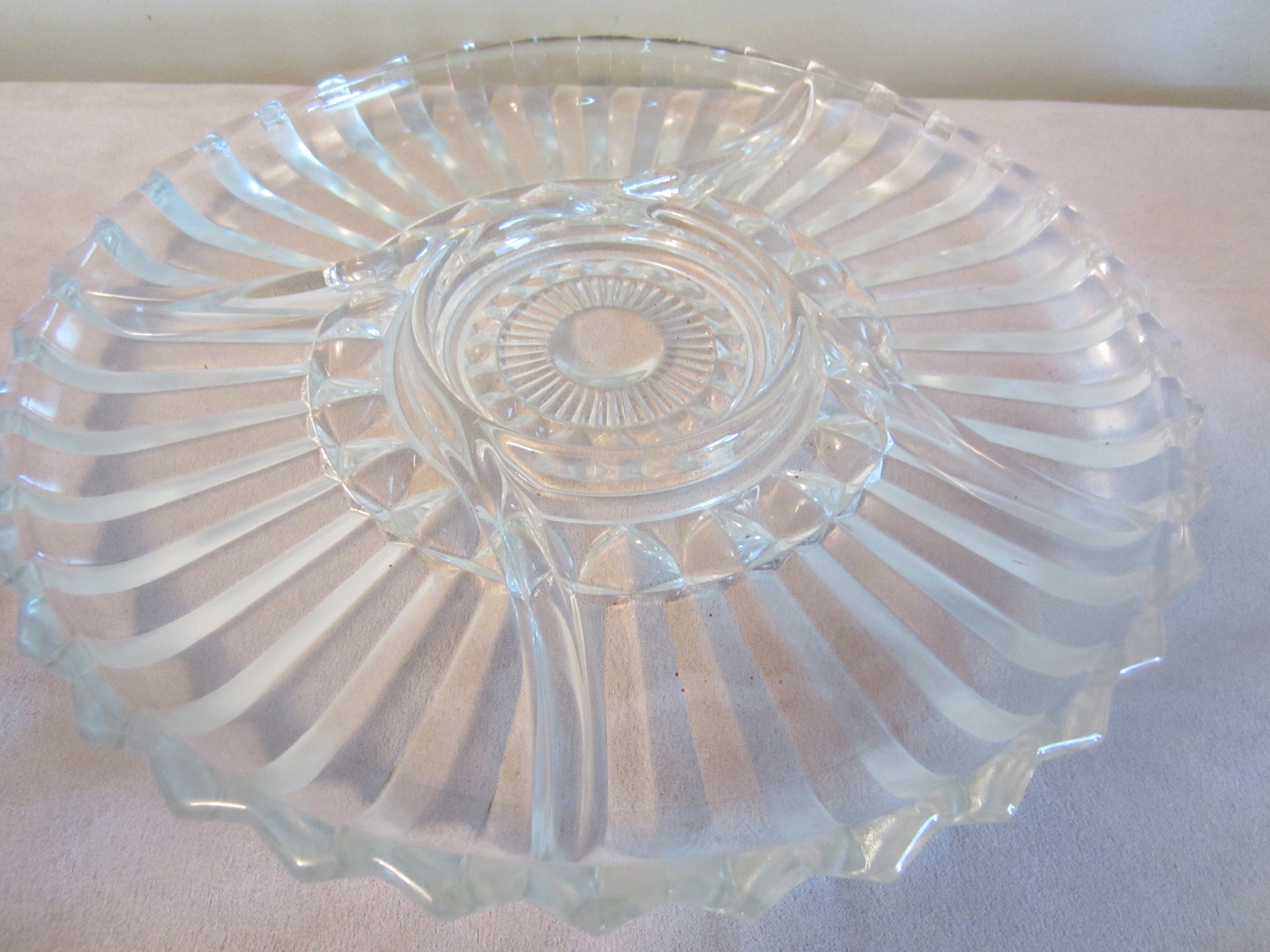 KROMEX Glass Lazy Susan Server