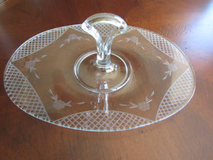 Clear Depression Glass Serving Tray