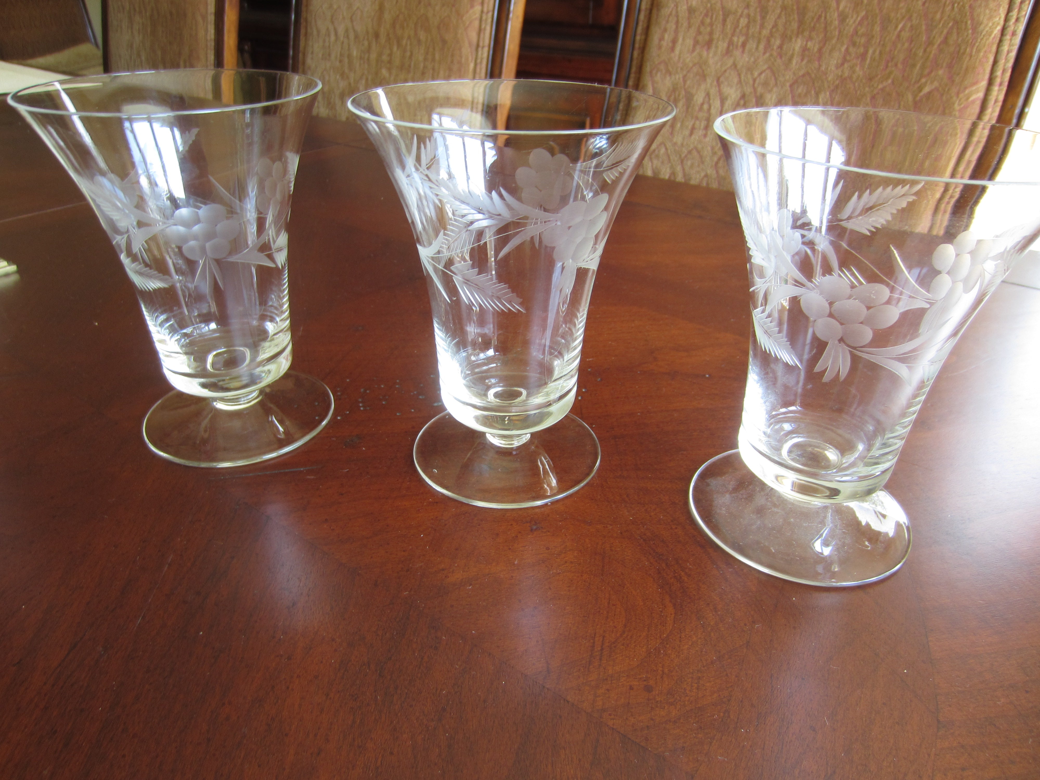 Set of 3 Crystal Parfait Glasses