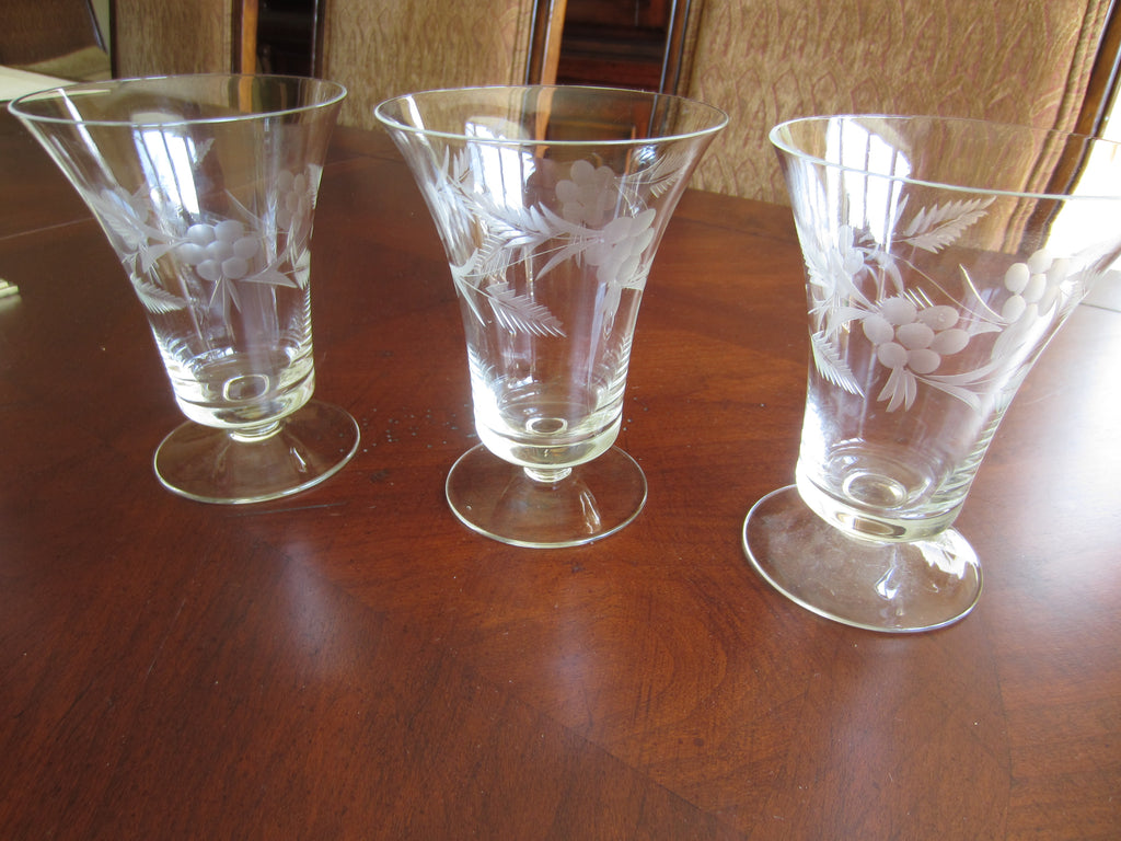 Set of 3 Crystal Parfait Glasses