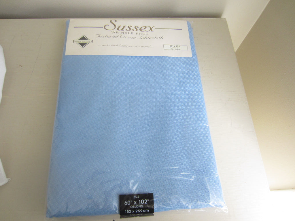 New Light Blue Oblong Tablecloth by Sussex