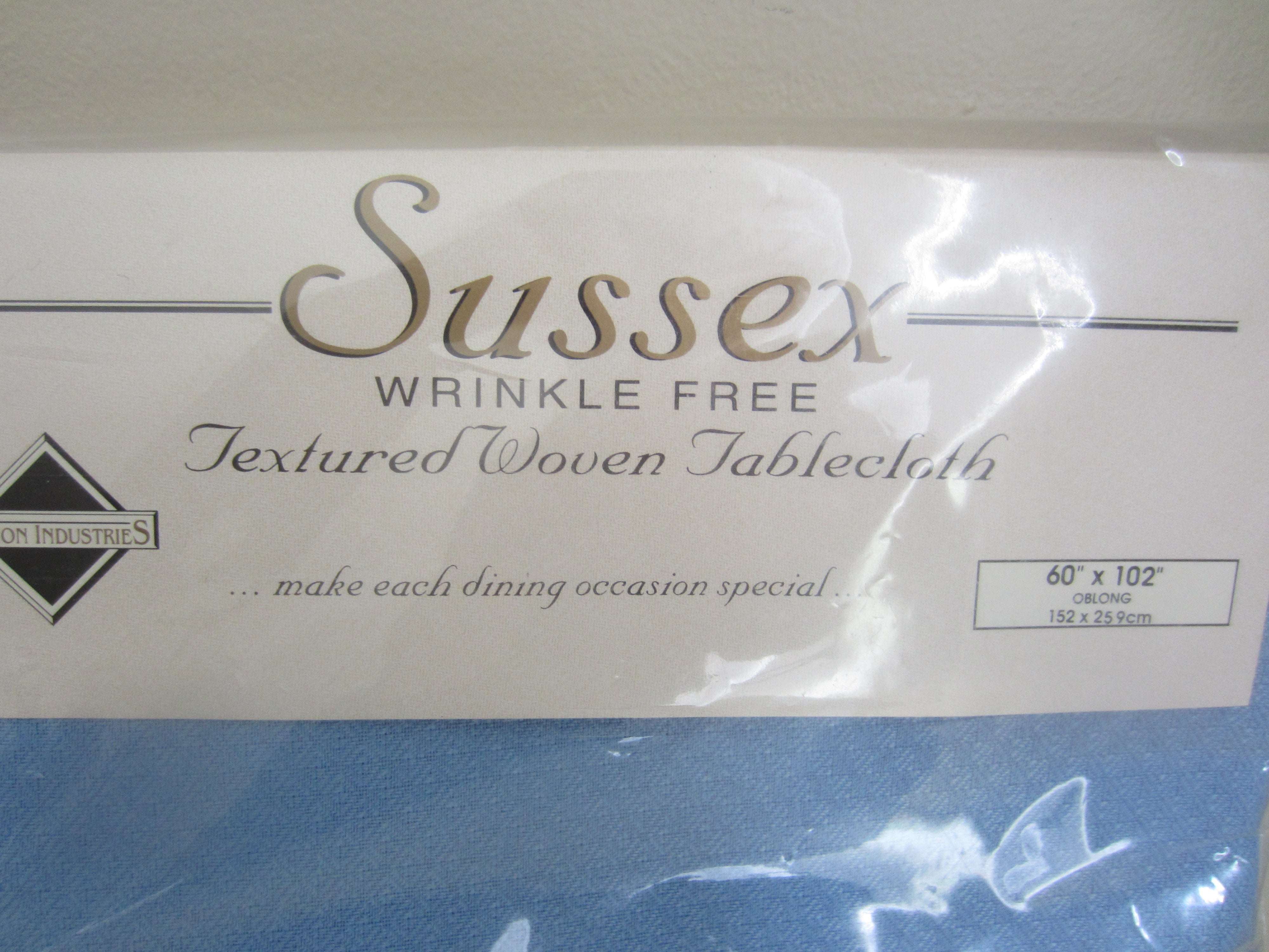 New Light Blue Oblong Tablecloth by Sussex