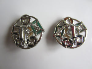 Sarah Coventry Multi-Stone Clip on Earrings