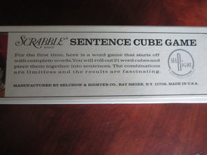 Scrabble Sentence Cubes Vintage Game